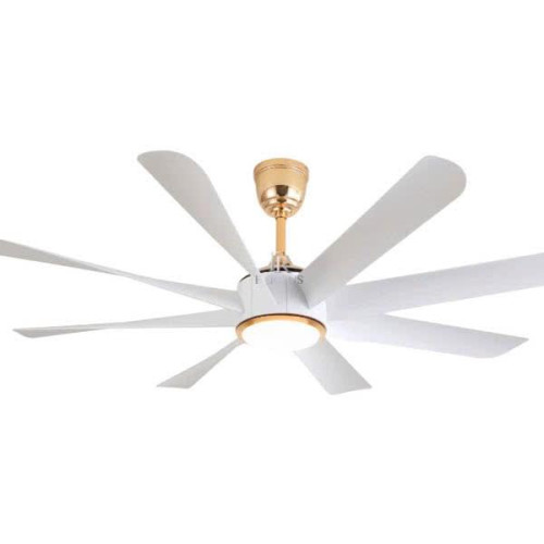 Quạt Trần 8 Cánh Fergus 888 Thân Vàng Cánh Trắng