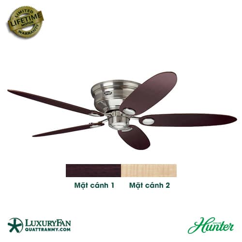 Quạt Trần 5 Cánh Hunter Low Profile 24372 Màu Nâu Quạt Trần 5 Cánh Hunter Low Profile 24372 Màu Nâu