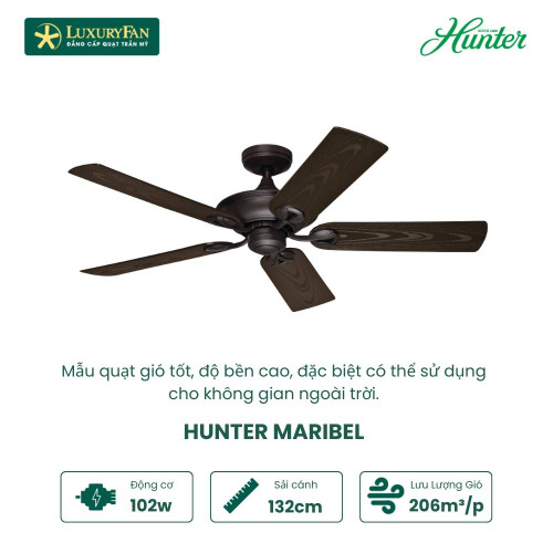 Quạt Trần 5 Cánh HUNTER MARIBEL 50555 Quạt Trần 5 Cánh HUNTER MARIBEL 50555