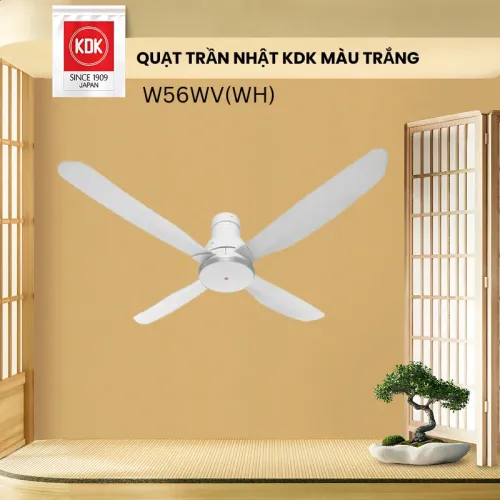Quạt Trần 4 Cánh KDK W56WV Màu Trắng Quạt Trần 4 Cánh KDK W56WV Màu Trắng