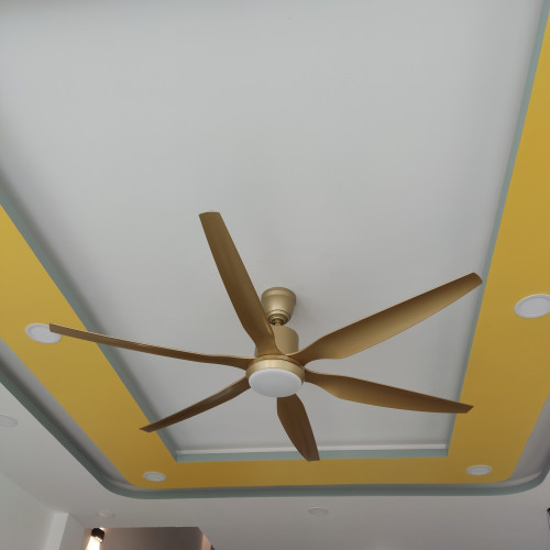 Quạt Trần 6 Cánh Luxfan GV 019V Màu Vàng Quạt Trần 6 Cánh Luxfan GV 019V Màu Vàng