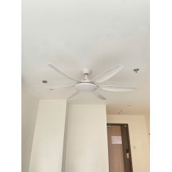 Quạt Trần 6 Cánh Luxfan GV 1018T Màu Trắng