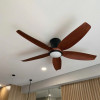 Quạt Trần Đèn 5 Cánh Luxfan GV 002N Màu Nâu