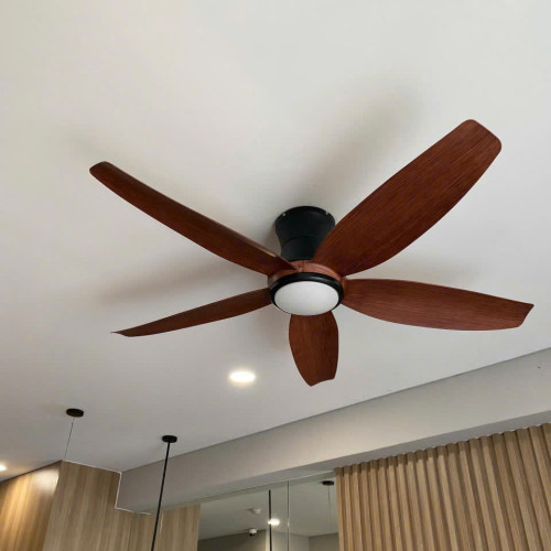 Quạt Trần Đèn 5 Cánh Luxfan GV 002N Màu Nâu