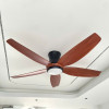 Quạt Trần Đèn 5 Cánh Luxfan GV 002N Màu Nâu