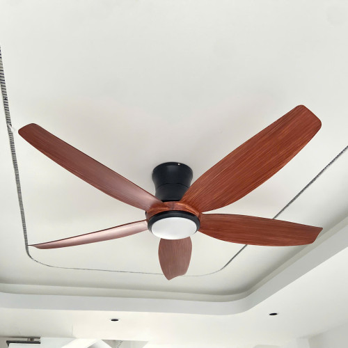 Quạt Trần Đèn 5 Cánh Luxfan GV 002N Màu Nâu