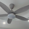 Quạt Trần Đen 5 Cánh LuxFan GV017G Màu Ghi