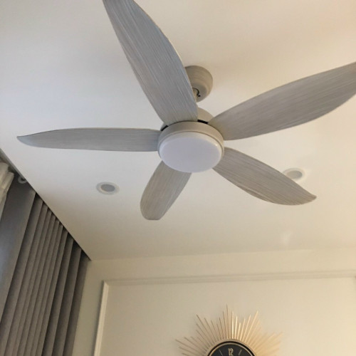 Quạt Trần Đen 5 Cánh LuxFan GV017G Màu Ghi
