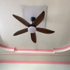 Quạt Trần Đèn 5 Cánh Luxfan GV 017N Màu Nâu