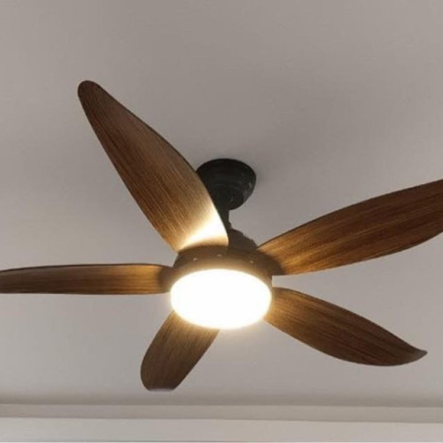 Quạt Trần Đèn 5 Cánh Luxfan GV 017N Màu Nâu