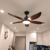 Quạt Trần Đèn 5 Cánh Luxfan GV 017N Màu Nâu
