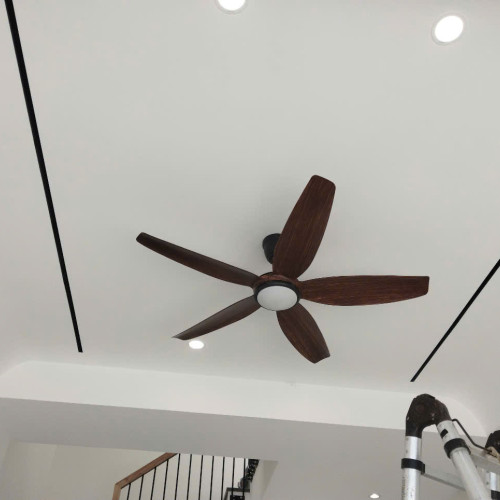 Quạt Trần Đèn 5 Cánh Luxfan GV 4010N Màu Nâu