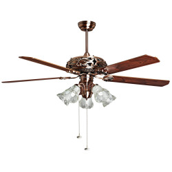 Quạt Trần Đèn 5 Cánh Mountain Air 60WE-1084 Màu Đồng Đỏ