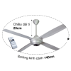 Quạt Trần Panasonic 4 Cánh Màu Bạc F-56MZG-S