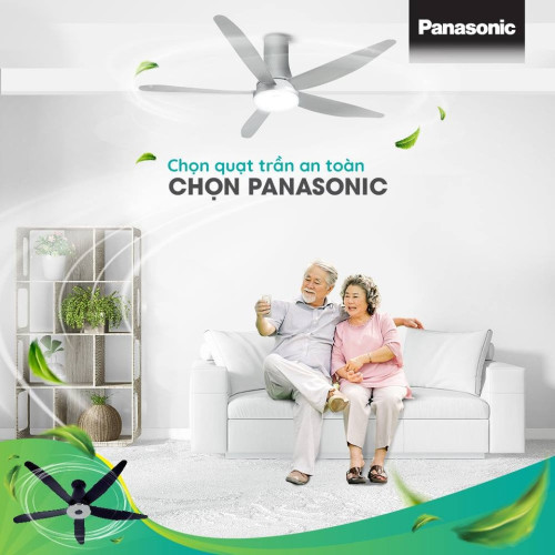 Quạt Trần Panasonic 5 Cánh Có Đèn F-60UFN