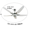 Quạt Trần Panasonic 5 Cánh F-60WWK
