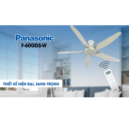 Quạt Trần Panasonic 5 Cánh Màu Trắng F-60GDS-W