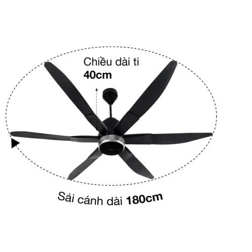 Quạt Trần Panasonic 6 Cánh Màu Đen F-70ZBP Quạt Trần Panasonic 6 Cánh Màu Đen F-70ZBP