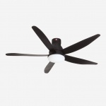 Quạt trần KDK có đèn 5 cánh màu đen ti ngắn U60FWS-BK