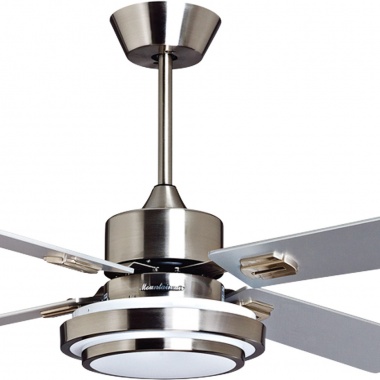Quạt trần có đèn màu bạc hiện đại Mountain Air 52WE-1091b